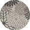 Homeroots 5 ft. Round Silver & Gray Indoor & Outdoor Area Rug 384702 - alternate 2